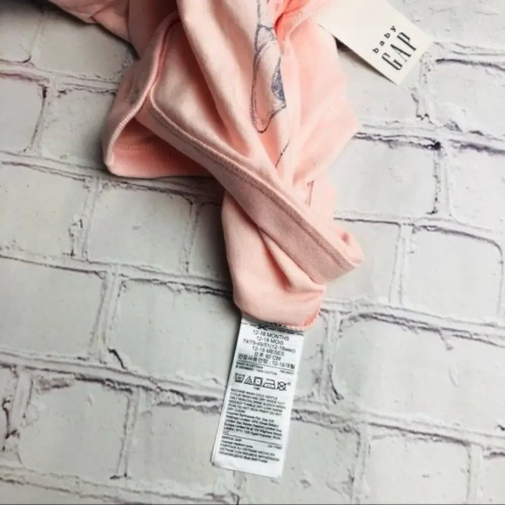 Baby Gap Girls Pink Minnie Mouse Onesie Sz 12-18 M